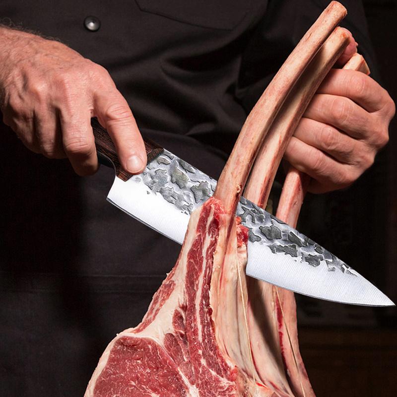 Forged Stainless Steel Kitchen Knife Boning Knife for Cutting Vegetables and Meat Fillet Knife Butchering and Peeling Knife