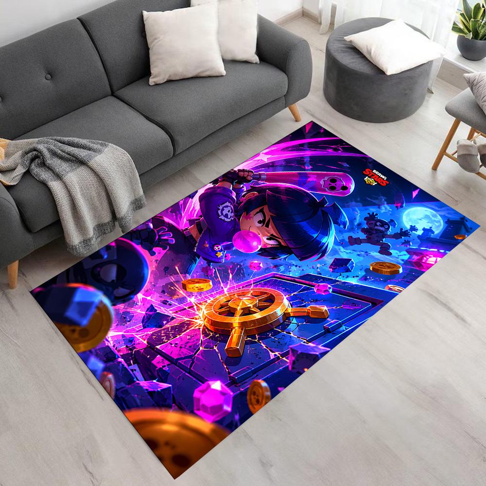Brawl Stars Carpet Suitable for Decorate room Living Rooms Foyer Playrooms Antislip Carpet Office home decor Birthday/Christmas Gift