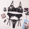 Sexy Erotic Lingerie Women Bra And Panty Garters 3pcs See Through Lingerie Sets Sexy Women's Underwear Set Female Sexy Costumes