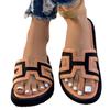 Slippers Women's Summer New Color Blocking One Word Casual Fashion Large Size