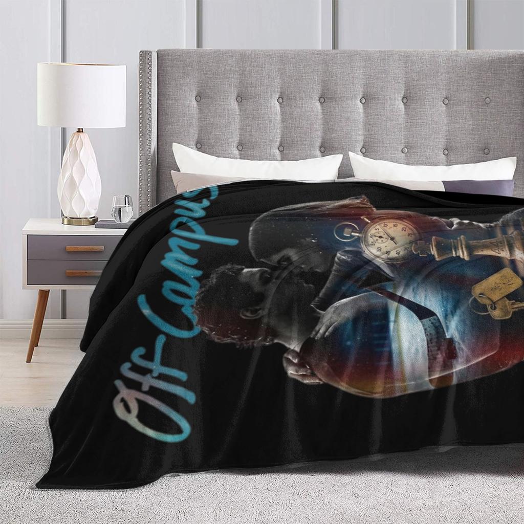 Off Campus Garrett Grahams Blanket Flannel Spring/Autumn Portable Warm Throw Blankets for Bed Outdoor Rug Piece