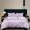 Washed Ice Silk Embroidered Snow Lotus Tencel Four-piece Set Cool Quilt Cover Bed Sheet