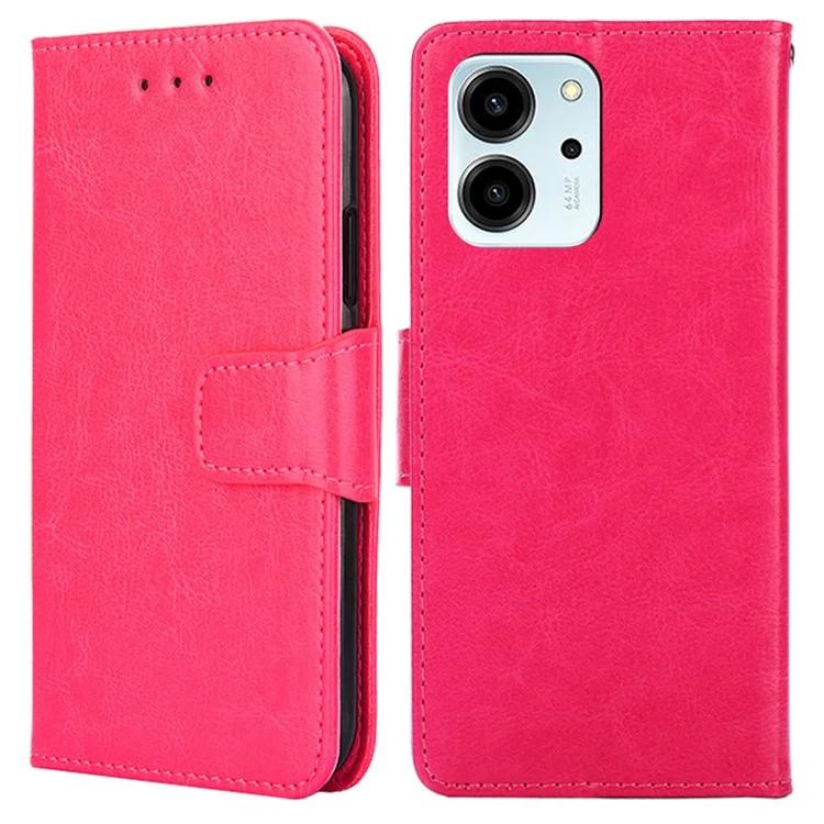 For Honor 80 SE 5G Textured PU Leather Phone Cover Anti-scratch Stand Wallet Shockproof Folio Flip Cell Phone Case