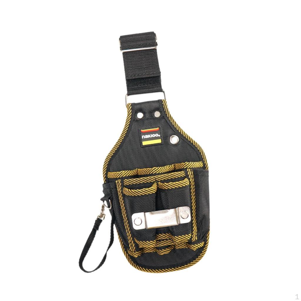 Tool Belt Hardware Bag Reusable Oxford Cloth Water Resistant Open Pouch Electrician for