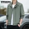 Куртка из чистого хлопка, мужская куртка, свободный воротник-стойка, весна-осень, новая повседневная куртка, мужская одежда
