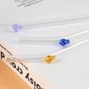 Flower Glass Straw Reusable Drinking Straws Cute Straw For Festival Party Wedding Cocktail Bar Beachs