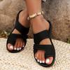 Women's Breathable Mesh Sandals - Cross Strap Open-Toe Flats with PU Sole, Lightweight All-Season Shoes for Indoor/Outdoor Wear