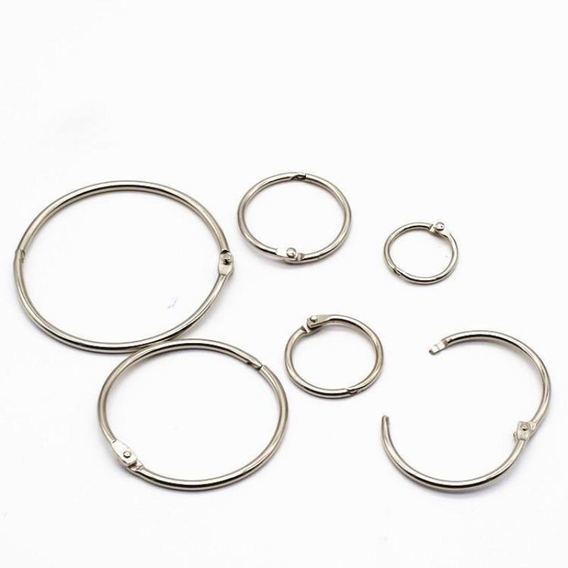 5 шт. 20-50 мм металлические обручи для книг с отрывными листами, открывающееся кольцо, шарнир, защелкивающееся уплотнительное кольцо, брелок для ключей, принадлежности для фотоальбома