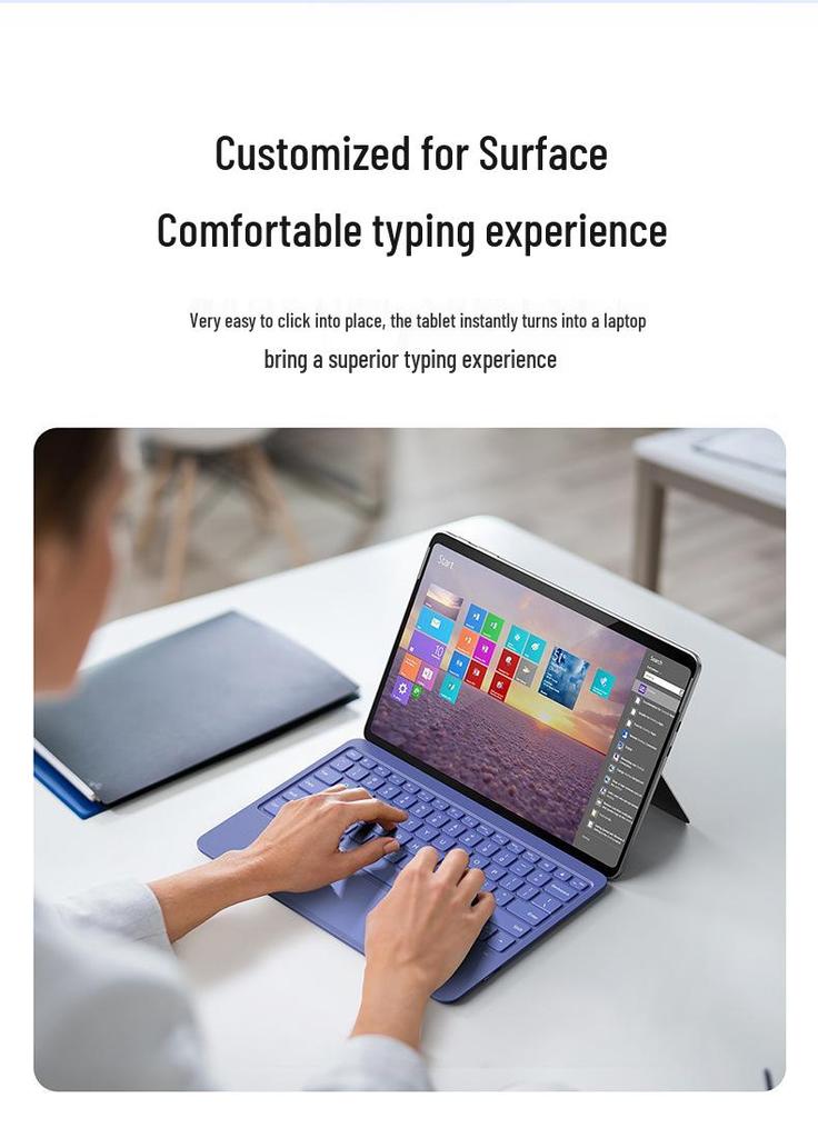 Цветная Bluetooth-клавиатура с подсветкой для Surface Pro 12