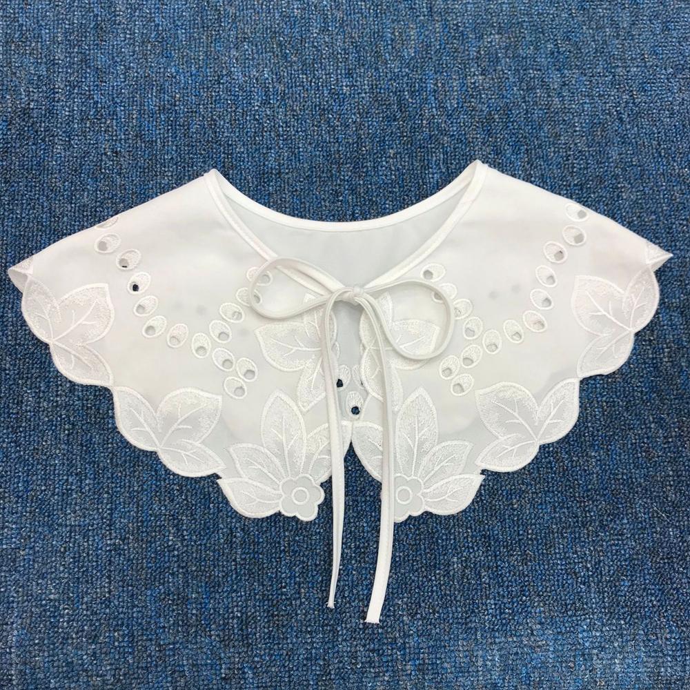 Cotton Lace Hollow Girl Shawl For Women Apparel Sewing Lace Neckline Clothing Decoration Fake Collar