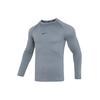 Solid Logo Slim Fit Comfortable Breathable Crew Neck Long Sleeve T-Shirt Men Tops Gray FB7920-084