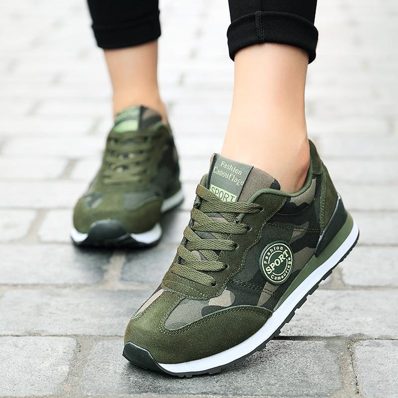Весенне-осенние парные кроссовки для бега, модные студенческие повседневные кроссовки, уличные парусиновые камуфляжные тренировочные кроссовки