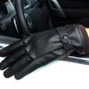 Cycling Solid Color PU Leather Gloves Plus Plush Korean Style Mittens Men Gloves