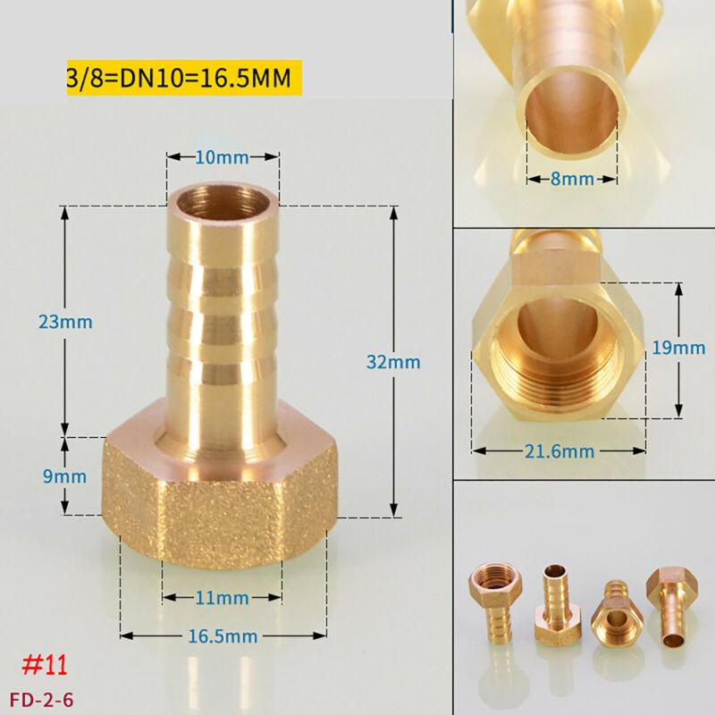 Латунный шланговый фитинг муфта 6 8 10 12 14 16 мм штуцер хвостовик 1/8 1/4 3/8 1/2 внутренняя резьба медный соединитель соединение муфта адаптер