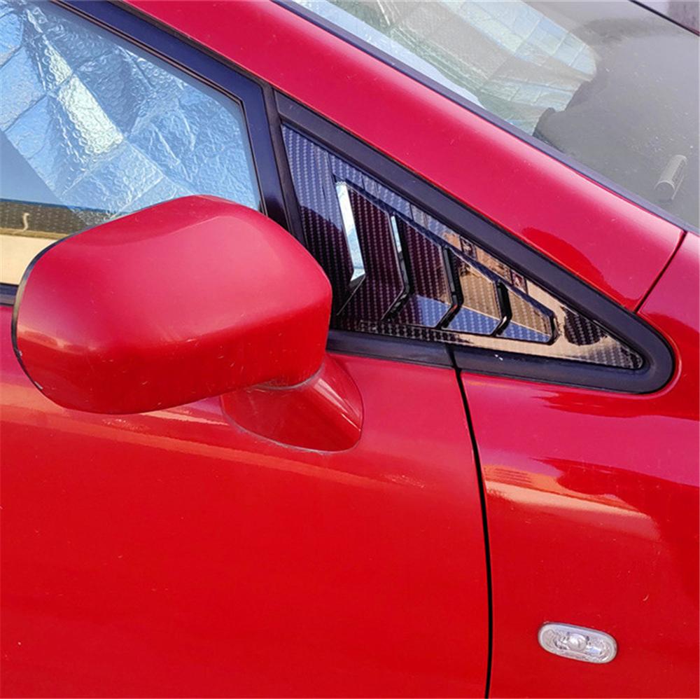 For 06-11 Honda Civic Front Quarter Window Louver Shutter Trims Carbon Fiber ABS