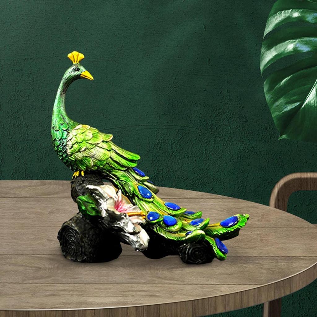 Животное Красивая статуя павлина Домашний декор Фигурка