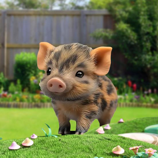 Знак для двора со свиньей 2D, мультяшная свинья, акриловая садовая вставка, уличное животное
