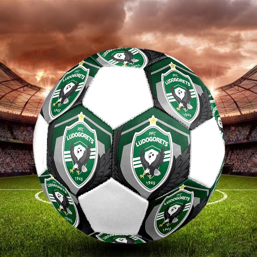 1 шт. PFC Ludogorets размер 5 футбольный мяч ПрагаФутзальный мяч Цветной Для всех возрастов Машинная строчка ПВХ Готов к соревнованиям Прочный Высокий отскок