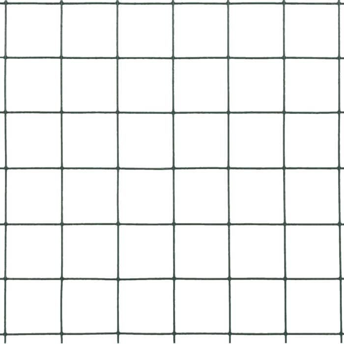 VidaXL Grillage Métal Acier Revêtement PVC 10x0,5 m Carré Vert Clôture Jardin 143623