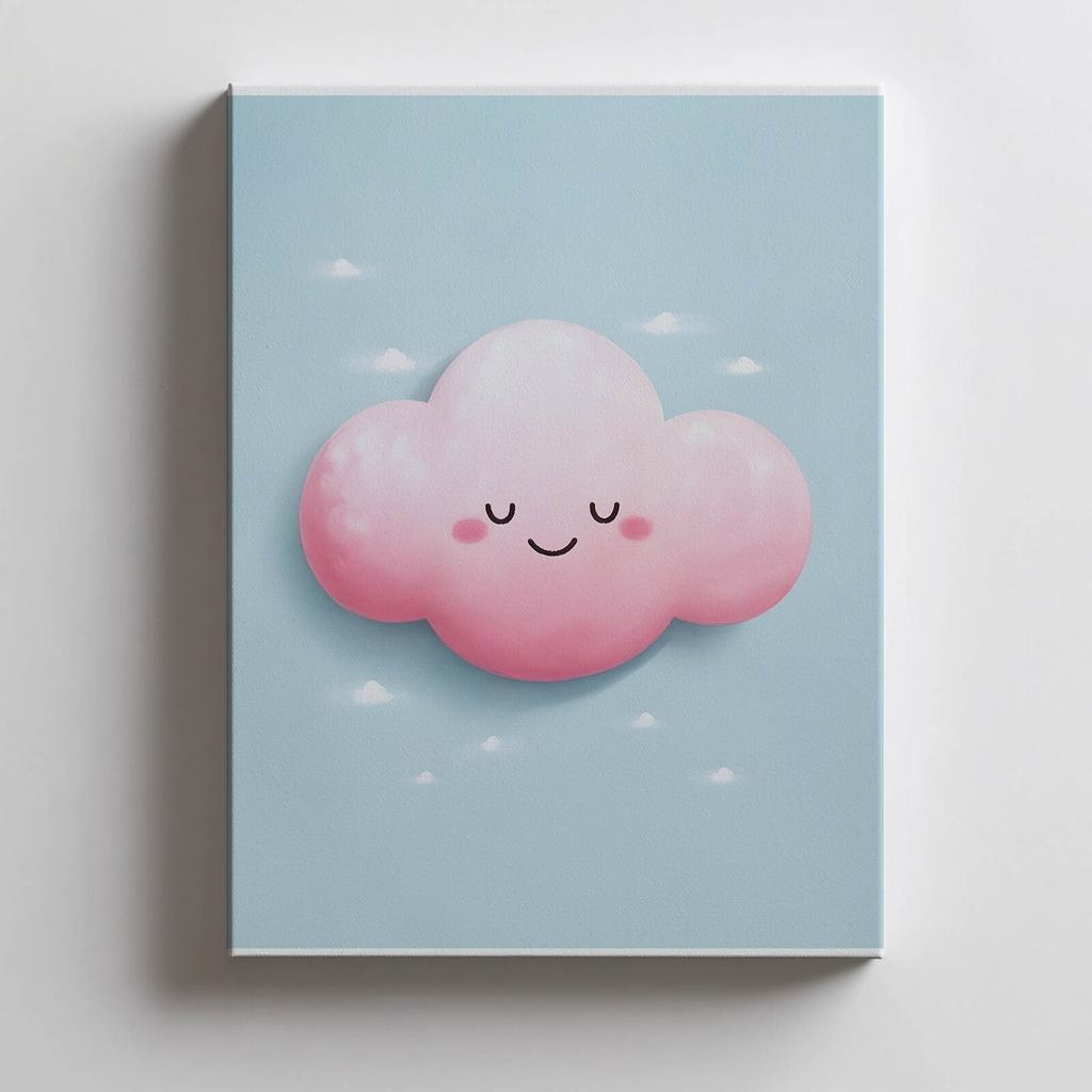 Różowa Chmurka Różowa Chmurka, 50X70 Cm, Bez Ramy, Papier Matowy 230 Gsm