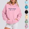 Толстовки для девочек-подростков с длинным рукавом и принтом букв, повседневные графические толстовки с капюшоном, пуловер с завязками, симпатичная толстовка большого размера