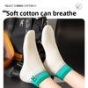 5 пар женских спортивных носков из чистого хлопка в весенне-осеннем стиле с дезодорирующим эффектом