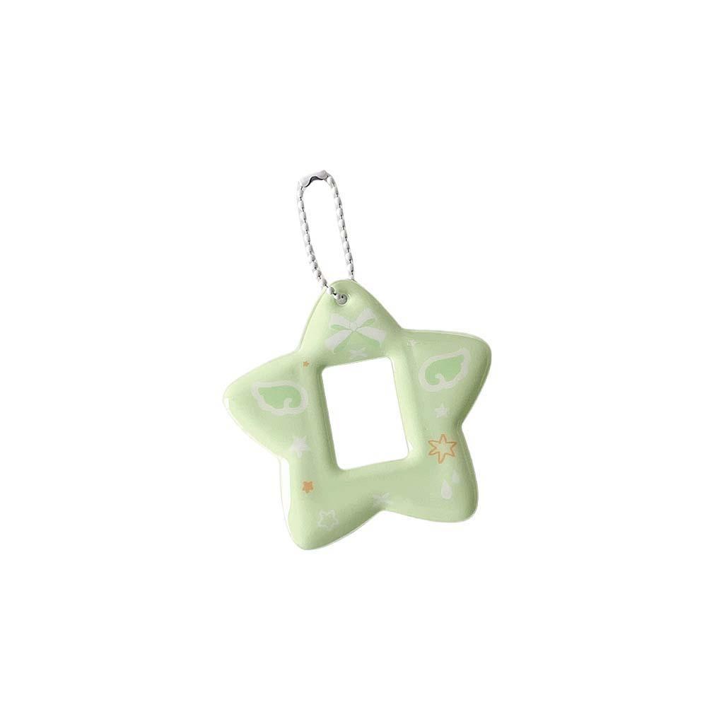 With Keychain Mini Photocard Holder Star Pendant Hanging Decoration Idol Card Display Protector Idol Photo Card Korean Ins Style