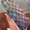 Яркий клетчатый прозрачный противоударный чехол для iPhone 14/15/16/17 Pro Max.