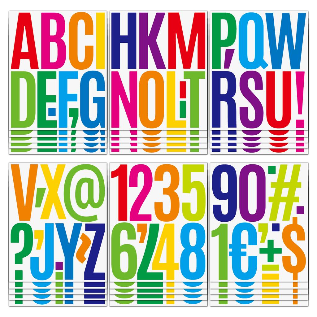 5 Inch Self Adhesive Vinyl Letters and Numbers Large Size for Family Birthday Party Decor Car Mailbox Wall Stickers