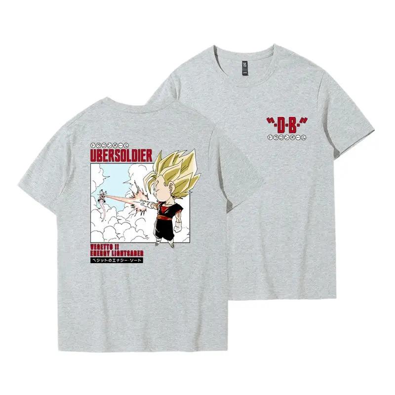 Футболка с мангой Dragon Ball Kid Goku "Тренировка" в комнате с гравитацией, Унисекс, Уличная одежда для фанатов аниме, Повседневный топ с коротким рукавом, 100% хлопок