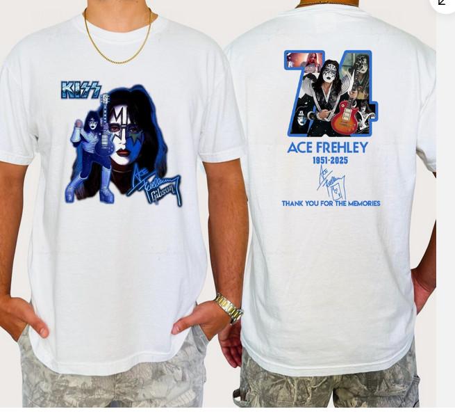 Футболка Ace Frehley, Памяти 74 года 1951-2025