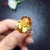 New Fashion Temperament Princess Butterfly Oval Shape Yellow Opening Rings For Women Zircon  Mother's Day Fine Jewelry Gift