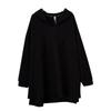 Женский ретро минималистичный вязаный пуловер с капюшоном большого размера - Универсальная осенняя верхняя одежда