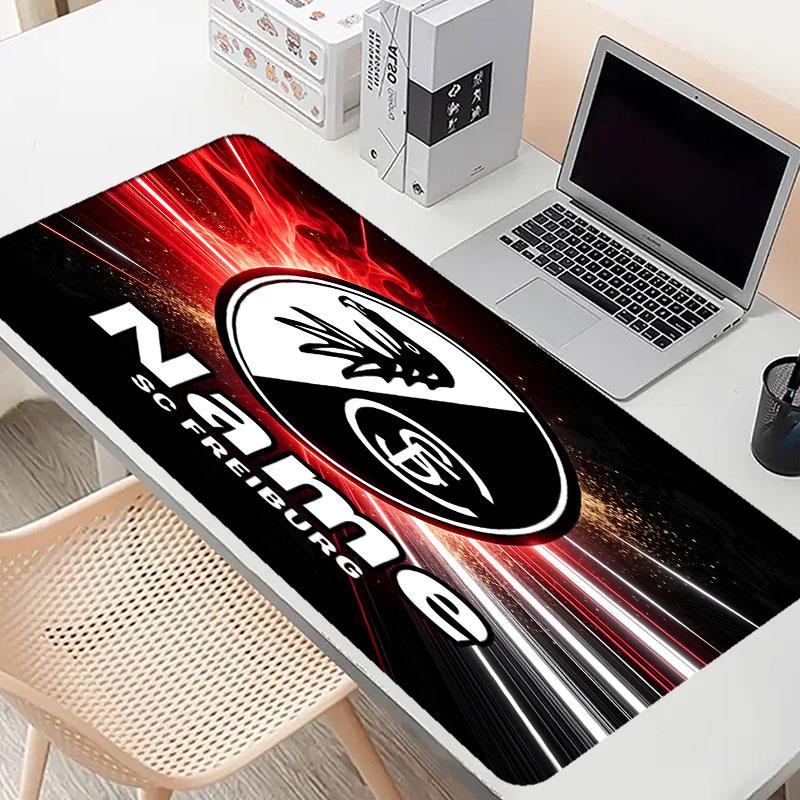 Custom Name Personalized SC Freiburg Pattern Mousepad, Laptop PC Desk Mat, Decorative Desk Mat for Home Keyboard Pad Gift