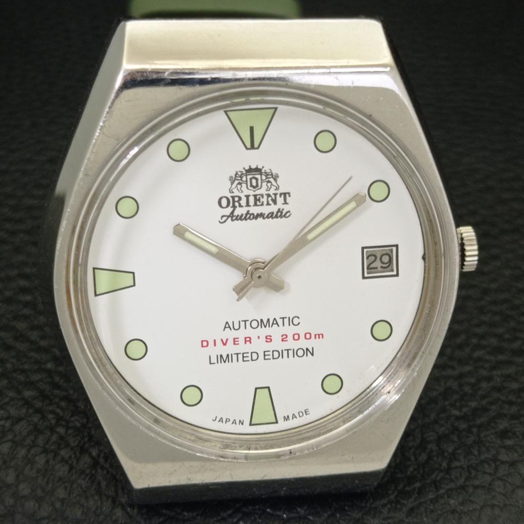 Orient AUTOMATIC 46941 JAPAN MENS VINTAGE WHITE COLOR DIAL WATCH A701805-5 R207-a701805