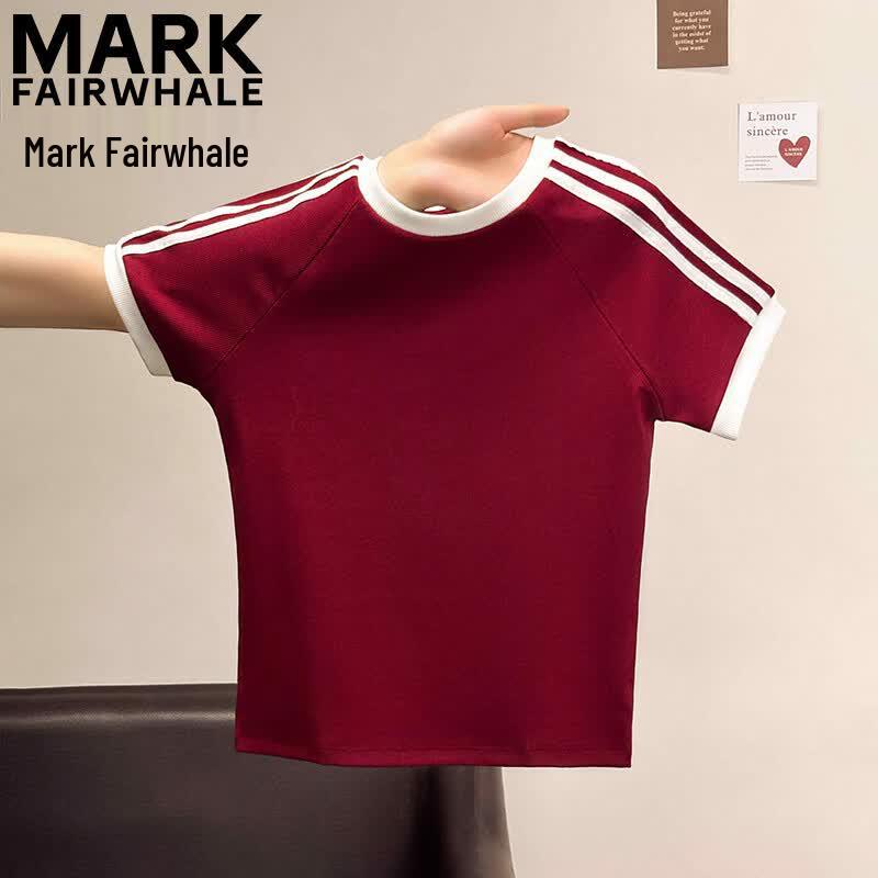 Mark Fairwhale Женская полосатая футболка с коротким рукавом