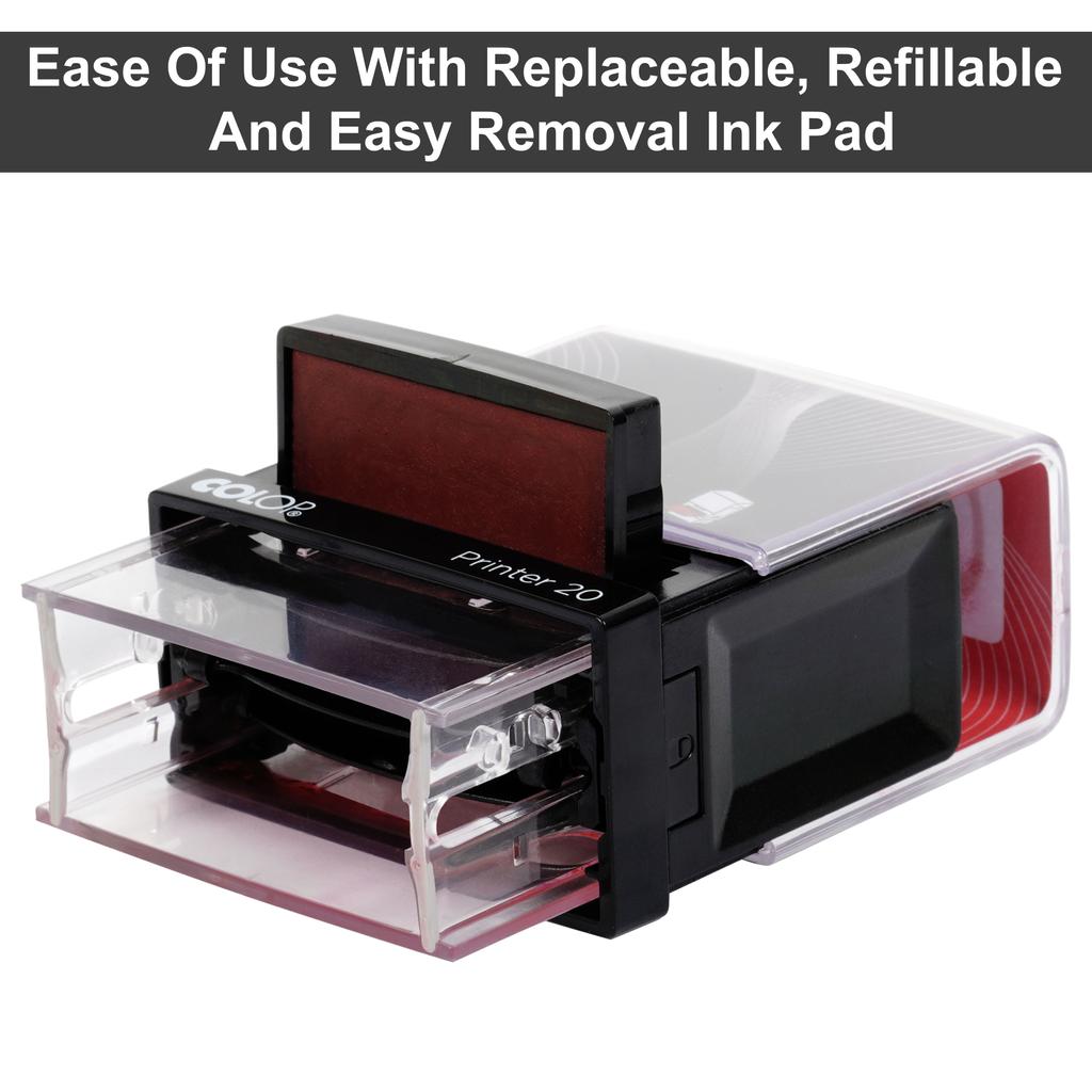 Полученный самонаклеивающийся штамп с красными чернилами для офисного стола, резиновый штамп Colop Stamper