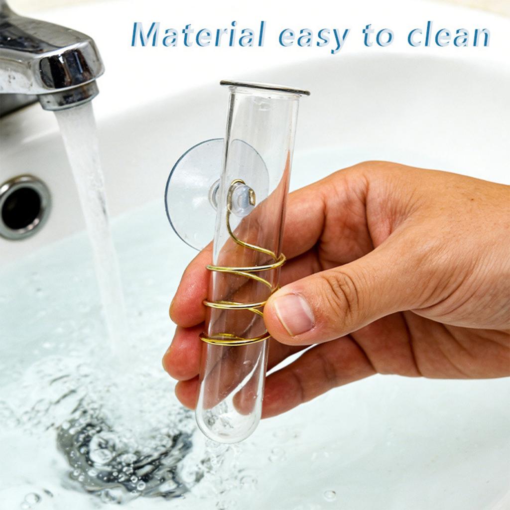 Outdoor Garden Creative Suction Cup Rain Gauge, Wall-mounted Personalized Flower-watering Plastic Container