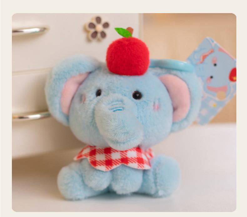 Cartoon Elephant Plush Toy Keyring With Soft Cotton Filling For Kids And Teens