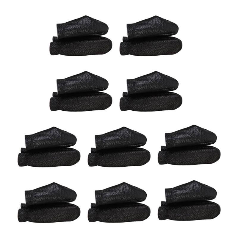 5 комплектов/10 комплектов кожаных напальчников, наперстки для валяния и вязания, напальчники для ручного шитья и рукоделия X3UC