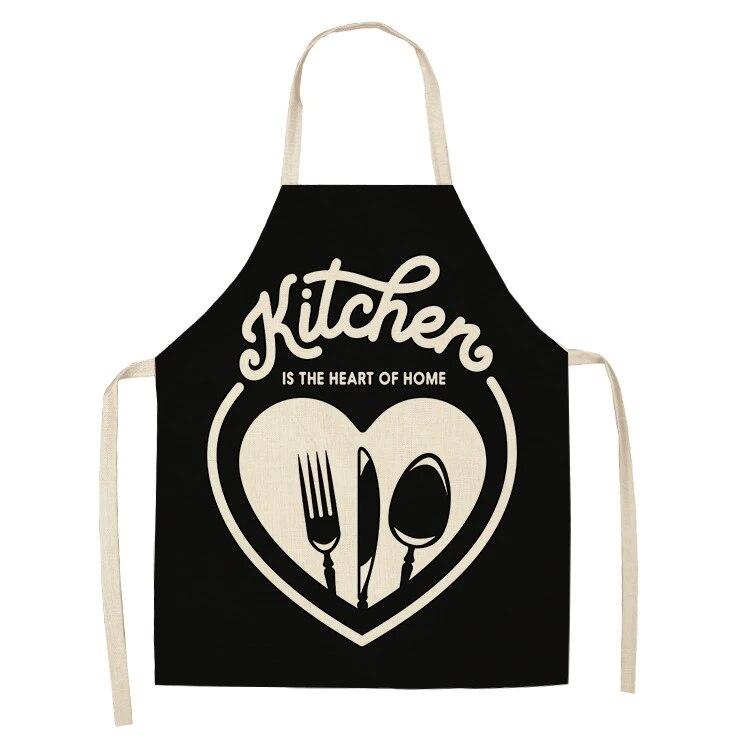 1 Piece Letter Men's and Women's Kitchen Aprons Linen Apron Home Apron Home Cooking Apron Catering Cleaning Apron Wholesale