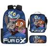 Zootopia 2 Casual Backpack Set, Student Cartoon Single-Layer Pencil Case Three-Piece Set 0197 KTB