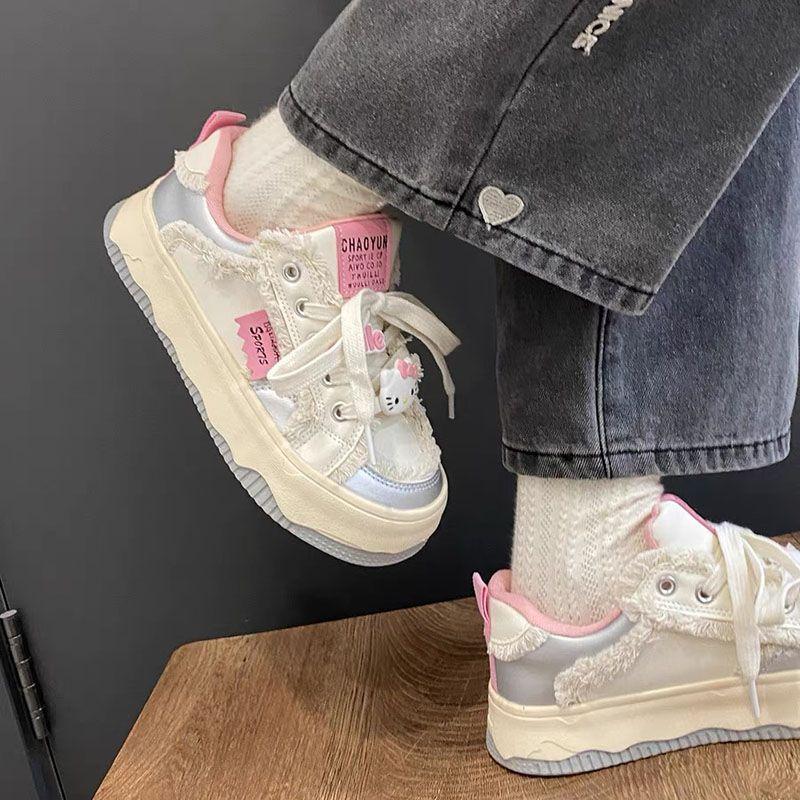 Национальный нишевый оригинальный котик Китти обувь с большой головой женская обувь новая весенне-осенняя платформа универсальная детская