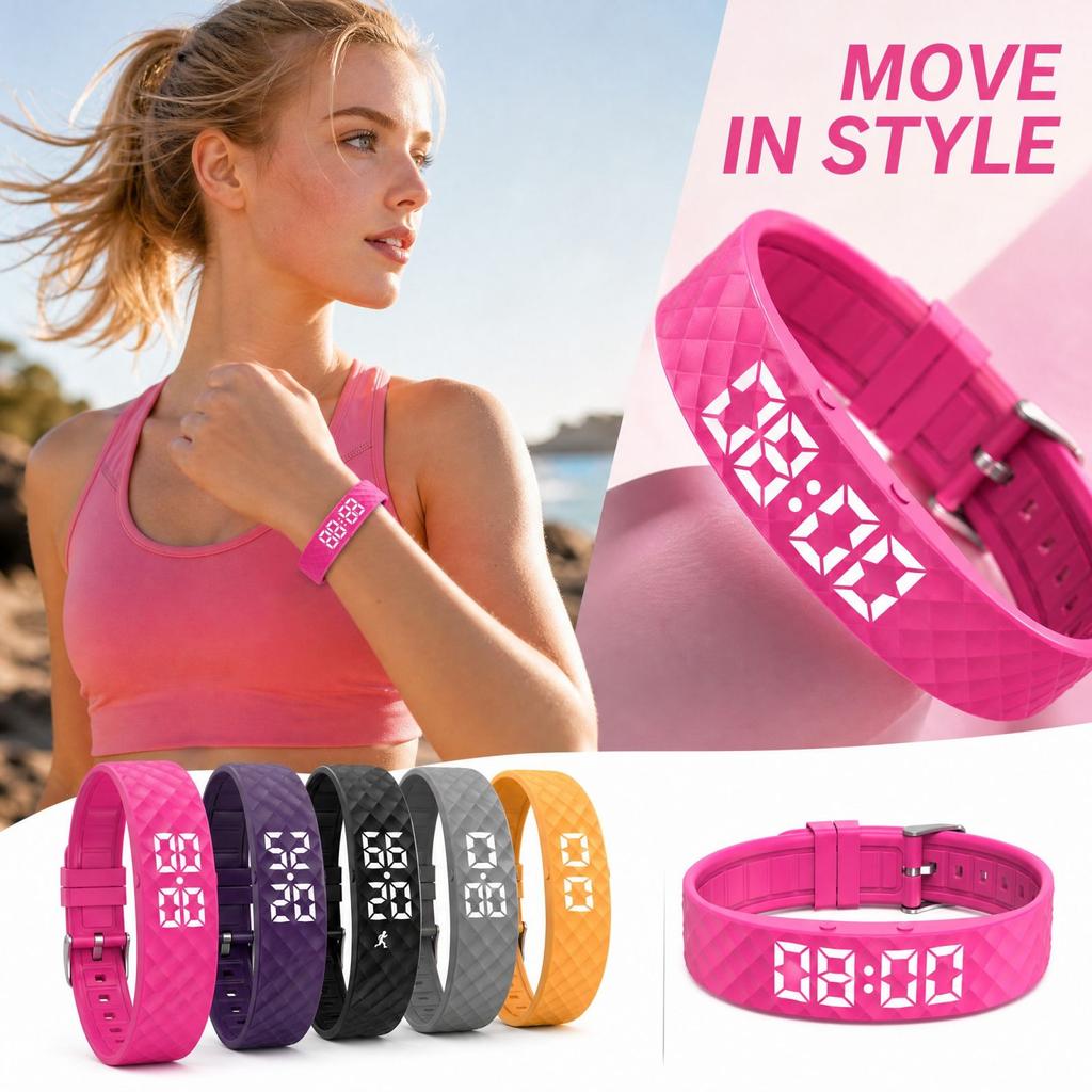 Vibrating Alarm Wristband Heavy Sleepers Adults Wrist Band Clock Watch Bands for Deaf People Silent Bracelet Sleeper Wearable Bed Sleep