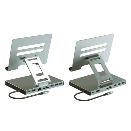 Док-станция-подставка для ноутбука USB 3 TF, многопортовый слот для карт, 4K 60 Гц, совместимый с HDMI