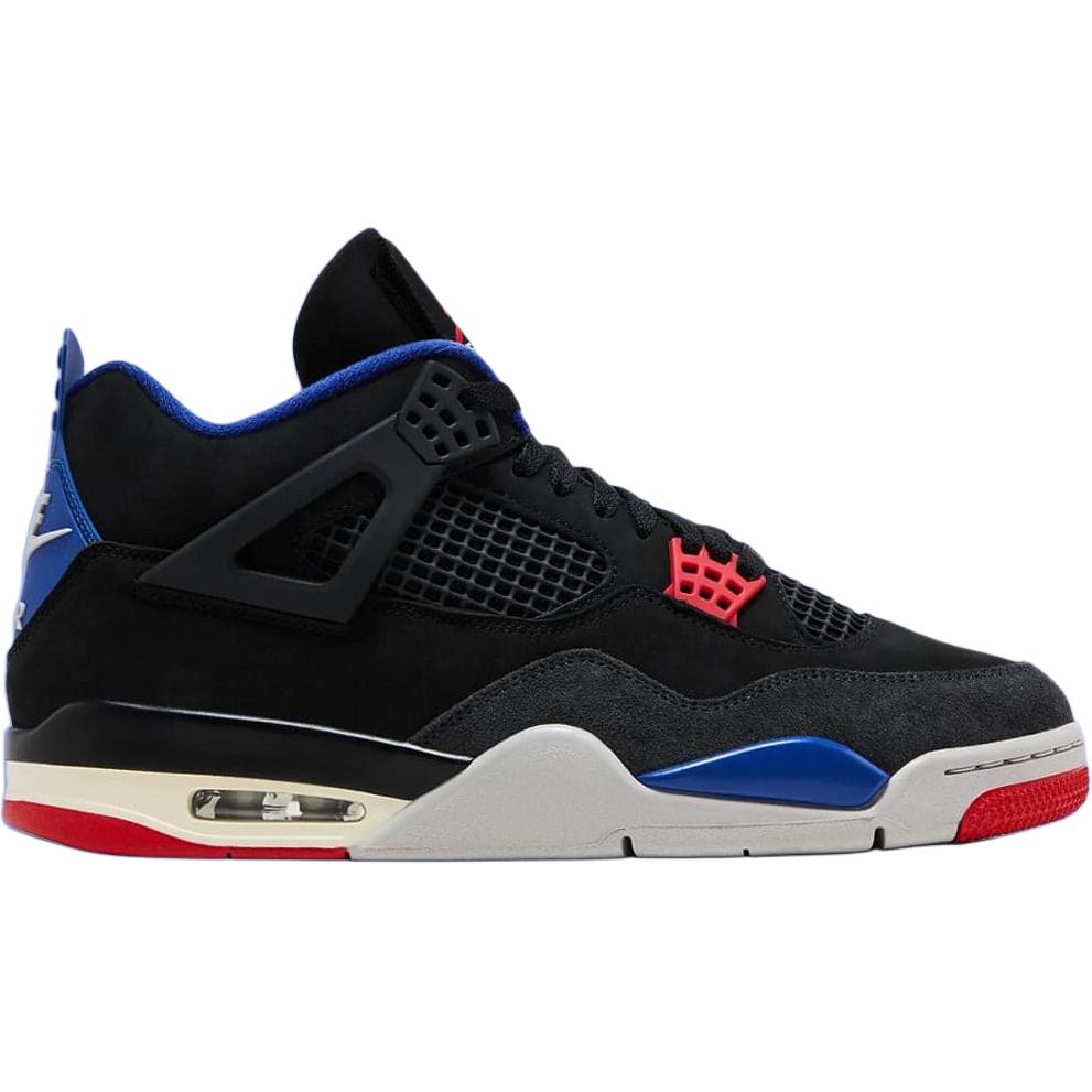 Air Jordan 4 Retro Rare Air Черный Огненно-Красный Глубокий Королевский Синий Темно-Дымчато-Серый Техно-Серый IB4387-003