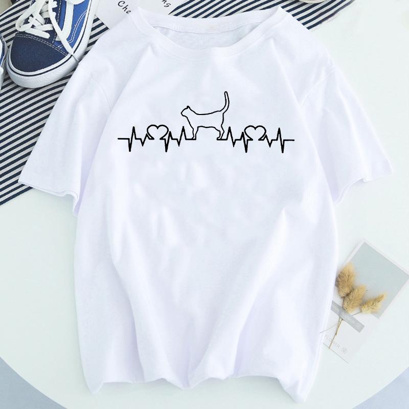 Women Dog Paw Print Short Sleeve Fashion Printed Summer Lady Womens Clothing Tops T-Shirt Shirt Tees Female T Shirt