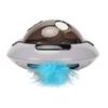 Cat Electric Feather Toy Low Noise Boredom Relief Flying Saucer Shape Interactive Funny Cat Toy for Exercise Training