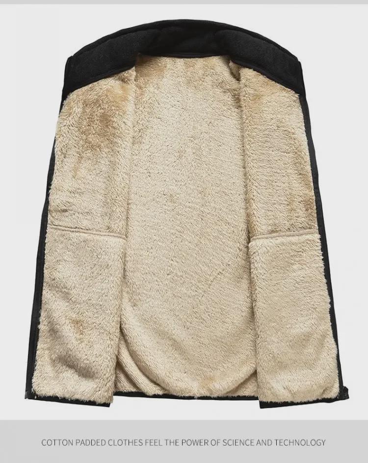 Мужской флисовый жилет с воротником-стойкой — теплый, плотный, большого размера жилет для весны и осени