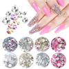 1440Pcs Glitter DIY 3D Flat Nail Art Rhinestone Sequins Decoration Manicure Tips